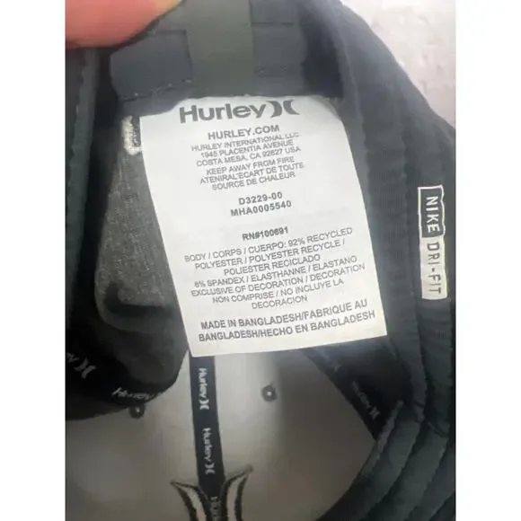 Men’s Gray Hurley Baseball Cap - Picture 12 of 12